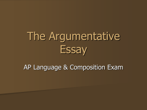 The Argumentative Essay