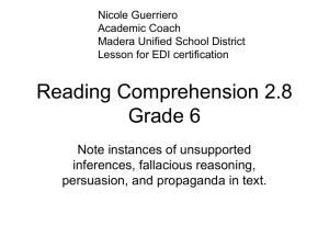 Reading Comprehension 2.8 Grade 6