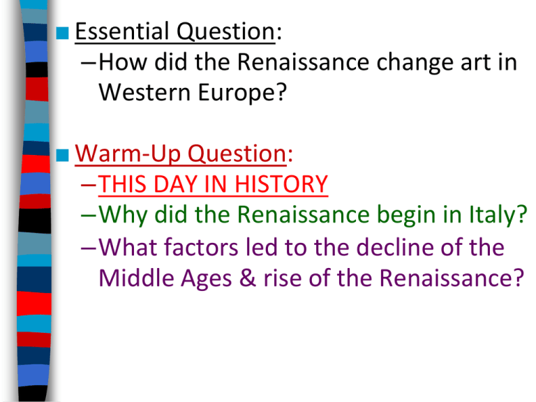 How Did Trade Affect The Renaissance