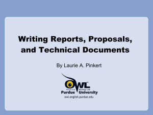 Writing Reports, Proposals & Technical Documents