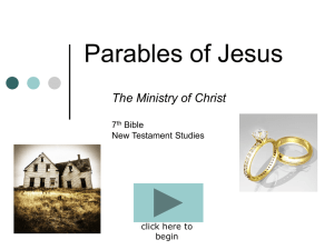 He Spake in Parables - PowerPoint