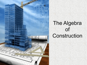 The Algebra of Construction