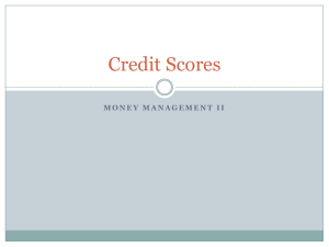 Credit Scores Power Point