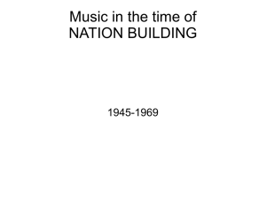 music in the time of nation building