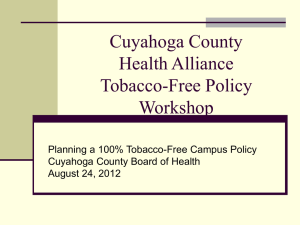 Cuyahoga County Health Alliance Tobacco