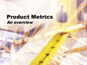 Product Metrics An overview