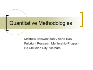 Quantitative Methodologies