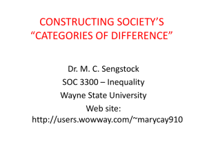 constructing society`s “categories of difference”