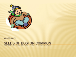Sleds of Boston Common Vocabulary