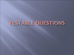 Testable Questions Powerpoint