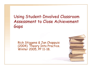 Using Student-Involved Classroom Assessment to Close