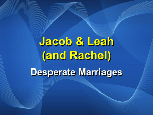 Jacob & Leah (and Rachel) - Community Covenant Church