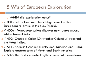 5 W`s of European Exploration