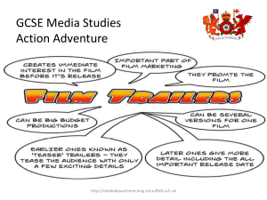 GCSE Media Studies Action Adventure