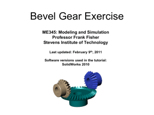 Bevel Gear Exercise - Stevens Institute of Technology