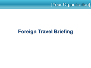 Foreign Travel Briefing template