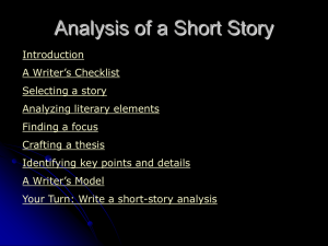 Analysis of a short story