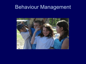 10 Basic skills in behaviour management