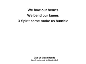 Give Us Clean Hands