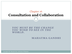 Consultation and Collaboration