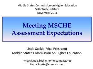 Meeting MSCHE Assessment Expectations