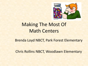 Making The Most Of Math Centers - ebrprofessionaldevelopmentportal