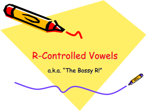 Interactive Phonics Lesson: R-Controlled Vowels