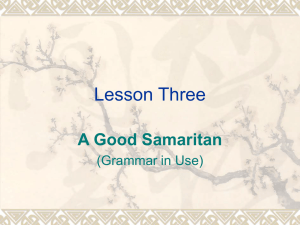 Lesson Three (Grammar in Use)