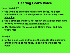 Hearing God`s Voice