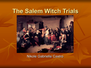 The Salem Witch Trials (Period 4)