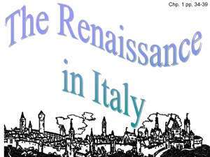 Section 1 Renaissance in Italy Digital Presentation