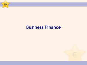 Business Finance - ST.DOMINICS COLLEGE