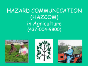 Hazard Communication (HAZCOM) in Agriculture (437-004