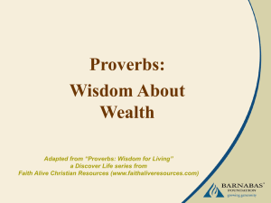 Proverbs: Wisdom for Living