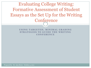 Evaluating College Writing