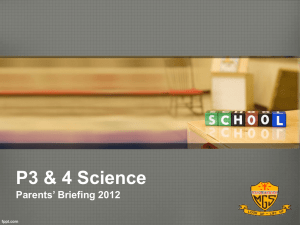 P3/P4 Science Programme