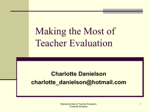 Making the Most of Teacher Evaluation