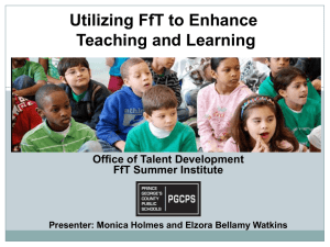 The Framework for Teaching - Prince George`s County Public