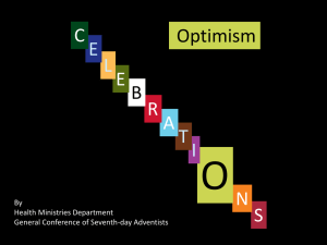 10 Optimism Presentation - Adventist Health Ministries