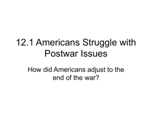 12.1 Americans Struggle with Postwar Issues