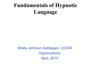 Basic Fundamentals of Hypnotic Language