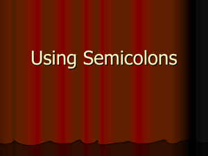 Using Semicolons