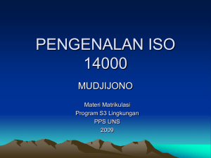 PENGENALAN ISO 14000(matrikulasi s3)