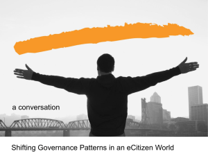 new challenges for the governance patterns.