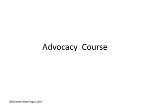 Advocacy Course - The WEA North West Website