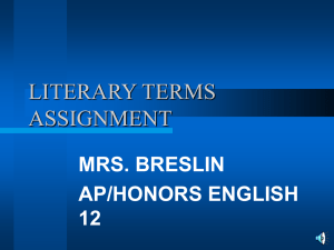 LITERARY TERMS ASSIGNMENT