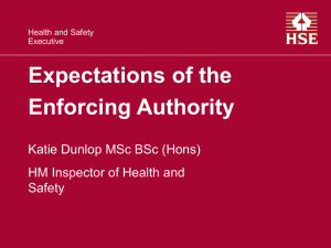 expectations of the enforcing authority