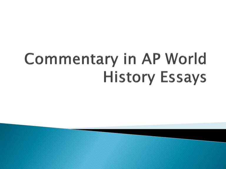 how many essays in ap world history
