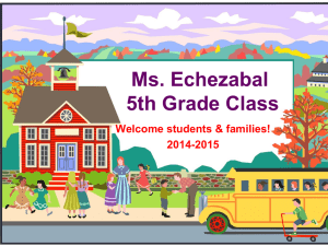 Mrs. De Los Rios 3rd Grade Class
