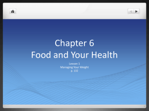 Chapter 6 Food and Your Health